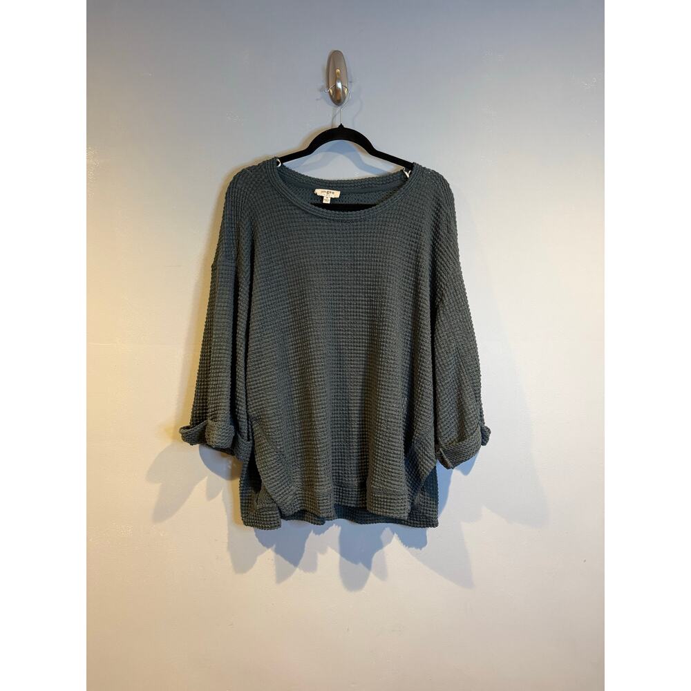 Umgee USA Waffle Knit Oversized Top
